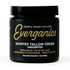 Organic Whipped Beef Tallow Balm - Unscented Grass Fed Tallow Moisturizer for Face, Body & Lips - Cream with Manuka Honey, Shea Butter & 9 Nourishing Ingredients - Made in USA - 4oz