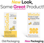 BioGaia Protectis Baby Probiotic Drops | Colic & Gas Relief + Vitamin D | Safe for Newborns | Ease Crying, Fussing, Colic, Gas, Spit-ups & Constipation | No Dairy, Soy & Gluten | 50 Day Supply | 10mL