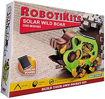 Solar Wild Boar, Solar Powered Energy Kit for Kids, Robotics, Educational STEM Birthday Kits Ages 8 and Up
