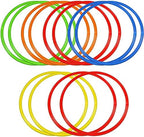 Libima Obstacle Course Ring Set Exercise Hoop Large Hoop Plastic Toys Playground Toys for Gymnastics Practice Party Games Educational Activities Holiday Decor, 5 Colors(12 Pcs,18.9 Inch)