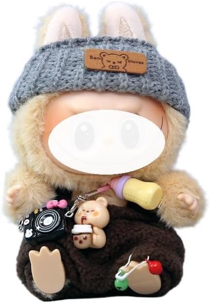 Clothes for LA BUBU 17cm Doll (NO Doll),Outfit for LA BUBU,Dress and Hairpin Set for LABUBU Dress Up,Accessories for LA BUBU