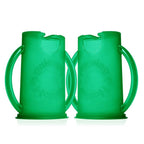 Flipping Holder Squeeze Proof Food Pouch Holder for Toddlers, Babies, Kids, Mess Free No Squeeze Juice Box Drink and Applesauce Snack Holder with Easy Grip Handles and Lid