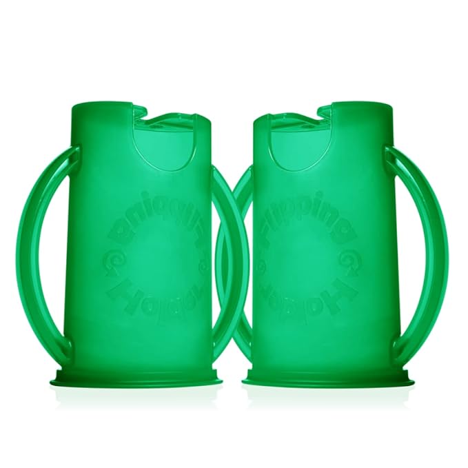 Flipping Holder Squeeze Proof Food Pouch Holder for Toddlers, Babies, Kids, Mess Free No Squeeze Juice Box Drink and Applesauce Snack Holder with Easy Grip Handles and Lid