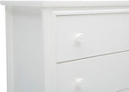 Delta Children Perry 3 Drawer Dresser with Changing Top and Interlocking Drawers, Bianca White