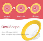 24 mm Oval Flanges Shields Compatible with Medela Pumps, Replacement Parts for Pump in Style, Symphony, Swing Maxi, Harmony and Personalfit Flex–Breast Pump Accessories