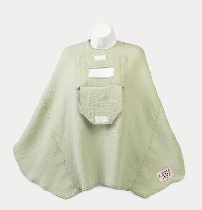 Muslin Nursing Cover for Baby Breastfeeding – with Peekaboo Window -100% Breathable Cotton Privacy Nursing Shawl - Multiuse Apron for Moms