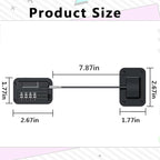8 pcs Refrigerator Lock Fridge Freezer Door Lock with 4 Digit Lock Password, Mini Proof Door Lock for Kitchen Refrigerator, No-Drill Cabinet Locks for Windows,Closets,Drawers Doors(Black)
