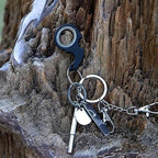 Black Keychain Spinner Fidget Ring Toy,Keychain Spinner Fidget Ring Metal Key Chain Spinner Fidget Ring Type Toy for Man Women and Kids Fidget Spinners