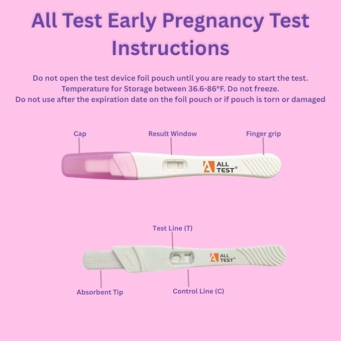 Early Detection Pregnancy Midstream – Over 99% Accurate hCG Rapid Test – Pack of 3 Pruebas de Embarazo de Detección Temprana – Más del 99% de Precisión