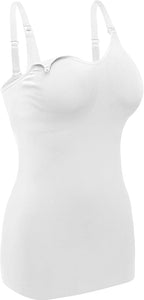 Women's Maternity Nursing Tank Tops with Built in Bra for Breastfeeding Camisoles Shirt 4Pack