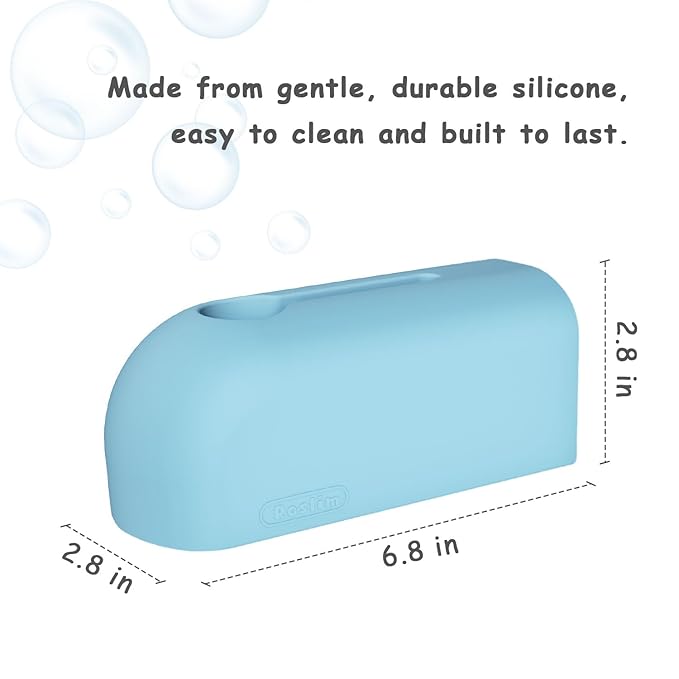 Bathtub Faucet Cover, Soft Silicone Bath Faucet Cover for Kids, Bath Spout Cover for Tub, Faucet Cover for Bathtub Safety, Toddler Bath Tub Spout Protector Cover, Universal Fit (Blue)