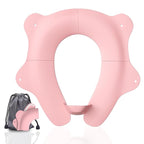 SKYROKU Foldable Kids Toilet Seat – Portable & Anti-Slip Travel Potty Training Seat for Toddlers,Safety material Baby Toilet Seat, Easy Clean & Compact for Home, Daycare, Grandparents House (Ages 2-6)