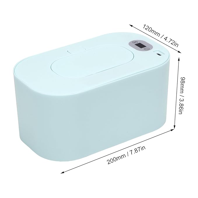 Baby Wipe Warmer, Portable USB Powered Baby Wet Wipes Dispenser Holder with Temperature Control, Paper Towel Heater for Home, Car, Travel (Green)