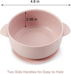 PandaEar 3 Pack Baby Bowls with Suction| Leak-Proof Stay Put Silicone Food Bowl with Lids for Babies Kids Toddlers Infants| Food Grade Soft Safe BPA-Free Silicone (Pink Rose Linen)
