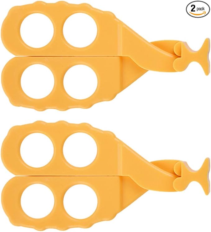 2PCS Baby Food Choppers Food Scissors Cutter Multifunctional Masher Chopper Crusher Food Cut Kids Safe Feeding Helper Home Kitchen Food Slicer Shears for Babies Toddlers (Yellow)