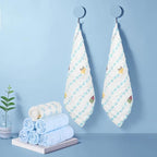 Yoofoss Muslin Baby Washcloths 100% Organic Cotton Face Towels 10 Pack Wash Cloths for Baby 12x12in Soft and Absorbent Baby Wipes (Multicolor)