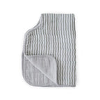 Little Unicorn Ultra-Absorbent Premium Burp Cloth | Soft on Baby's Skin | Larger Size | Ergonomic Design (Grey Stripe)