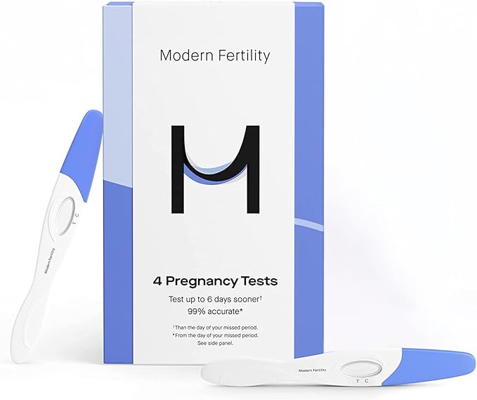 Modern Fertility Pregnancy Test | High-Sensitivity at-Home Test is 99% Accurate and Can Be Used 6 Days Before Your Missed Period| Includes 4 Tests
