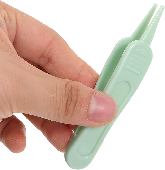 5pcs Infant Nose Cleaning Tweezer Plastic Round Head Care Ear Nose Navel Clean Tool Nipper Plier Pincet Forceps for Ear Wax Removal Tool