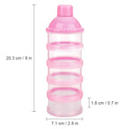 Accmor Formula Dispenser On The Go, 5 Compartments Stackable Formula Container for Travel, Baby Milk Powder Kids Snack Container, BPA Free