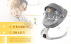 Baby Swing for Infants,Comfort Cradling Baby Rocker Portable Newborn Swing with Music/Remote Control/Timing Function,Grey