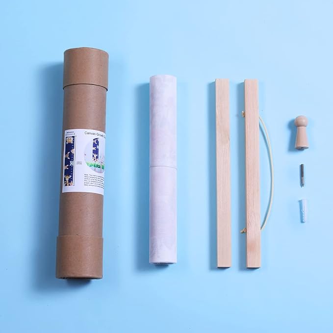 Personalized Kids Height Chart - Canvas Growth Ruler for Boys and Girls - Custom Name Banner with Removable Nursery Wall Decor - Gift for Kid’s Room Decoration