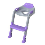 Potty Training Seat with Step Stool Ladder, SKYROKU Potty Training Toilet for Kids Boys Girls Toddlers - Comfortable Safe Potty Seat with Anti-Slip Pads Ladder Grey Purple