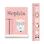 Personalized Canvas Growth Chart for Kids, Height Chart for Kids, Growth Chart Banner with Name