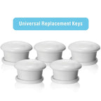 Baby Proofing Magnetic Cabinet Locks Child Proof Extra Magnet (5 Pack) Universal Replacement Keys for Magnetic Locking System - Baby Safety Latch for Drawers and Cabinet - 5 Key Holders Included