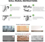 55.1 x 15.7 Inch Watercolor Jungle Animal Wall Decals - Forest Animal Sticker With Elephant, Tiger, Giraffe for Baby Nursery, Playroom, Bedroom, Classroom, Kindergarten Decor