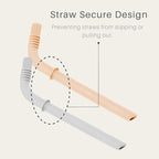 PandaEar Silicone Training Cup, 3 Pack Baby Drinking Sippy Cups with Straw for Baby and Toddler 6 Months+ (Brown/Pink/Gray)