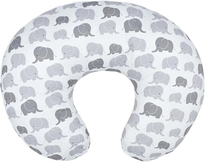 Nursing Pillow and Positioner, Breastfeeding, Bottle Feeding, Baby Sitting Support with Removable Ultra Soft Minky Cover, Tummy Time Support for Baby Boys and Girls