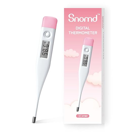 Digital Oral Thermometer for Adults and Children with LCD Display, Oral Thermometer for Baby with Fever Alarm Rectal & Underarm Use, Fast Reading Thermometer