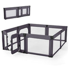 Baby Playpen,Large Play Pen for Babies and Toddlers with Door 79x71 Inch, Adjustable Playpen Non-Slip Suction Cups Base Safe and Sturdy, Indoor Outdoor Playard,Black