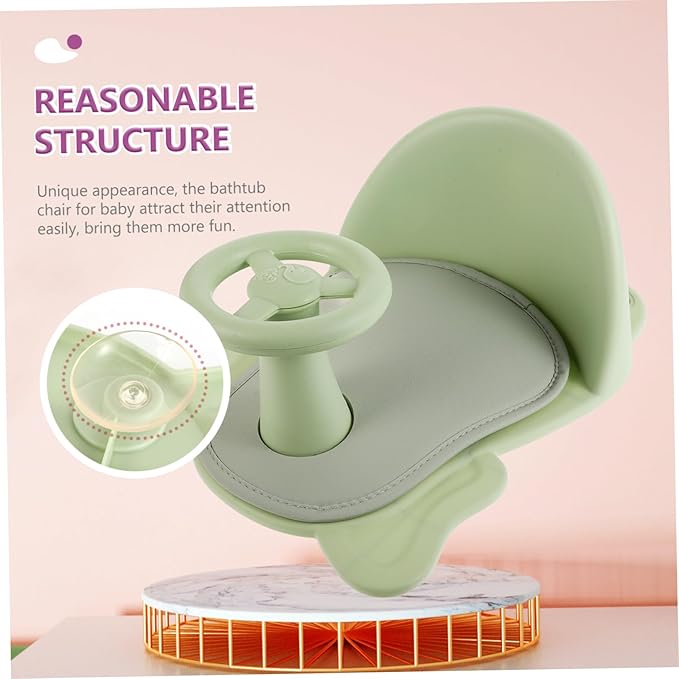 Didiseaon Baby Bath Seat for Tub Non-Slip Toddler Bathing Chair Adjustable Infant Shower Seat for Boys and Girls 1-3 Years Old Safe and Comfortable Bathing Support