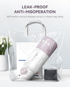 Portable Baby Bottle Warmer for Travel, Portable Milk Warmer with Fast Heating & Long Battery Life, Instant Breast Milk, Formula/Water Warmer with 12 Ounces Big Capacity, Baby Flask for Vehicle