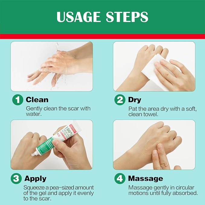 Advance Silicone Scar Cream Gel: Old & New Scars Treatment Stretch Marks Removal - Body Face Surgical Skin Healing - Recovery C-Section Keloids Injury Acne Wound Dark Spot for Kids 1oz (30 g) (Green)