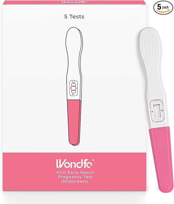 Wondfo Early Result Pregnancy Test Sticks-6 Days Before Missed Period-Rapid Detection at Home Pregnancy Test (5 Pack)