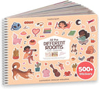 Fashion Sticker Book Activity for Kids, All The Different Rooms by Cupkin, Toddler Airplane Travel Essentials, 500+ Stickers for Kids 12 Scenes + Coloring Book Pages, Child's Gift, Crafts Ages 2-8