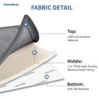 Baby Play Mat for Floor,1.3" Thick Elasti-Foam 74×50 Playpen Mat for Toddlers Infant kids,Water-Repellent Soft Coral Velvet for Tummy Time, Non-Slip Backing for Crawling,Tatami Style(Dark Grey)