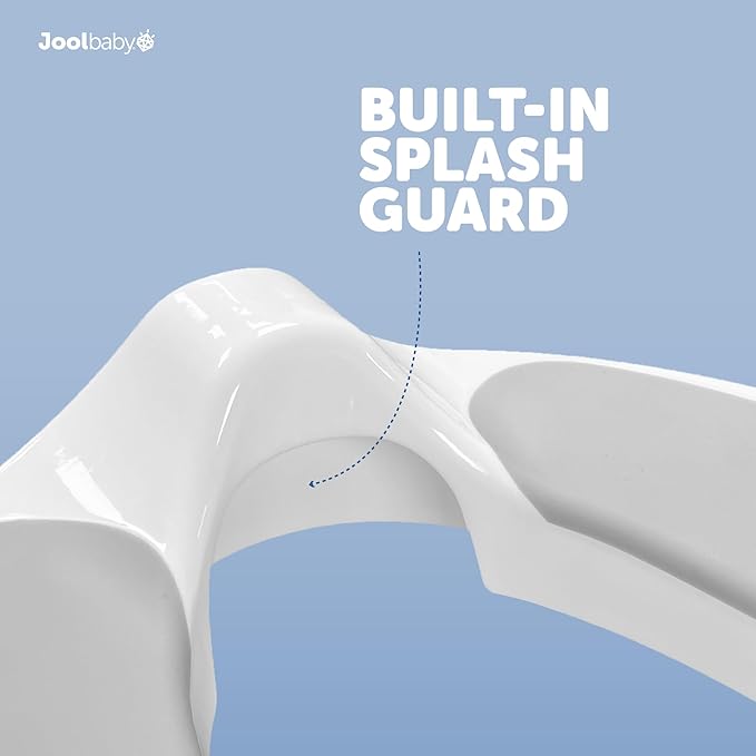 Jool Baby Potty Training Seat for Boys and Girls With Handles, Fits Round & Oval Toilets, Non-Slip with Splash Guard, Includes Free Storage Hook (Gray)