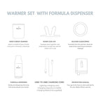 Baby’s Brew Portable Bottle Warmer Pro Set - Dual Heating Modes - Breast Milk, Formula & Water, Leak-Proof, Smart Sensor Technology, BPA-Free, Single Warmer & Formula Dispenser Only | No Adapters