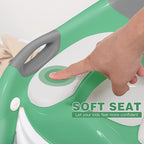 Potty Training Seat with Step Stool Ladder, SKYROKU Potty Training Toilet for Kids Boys Girls Toddlers - Comfortable Safe Potty Seat with Anti-Slip Pads Ladder Grey Green