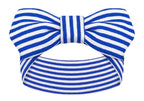 Creative Knitwear Creighton Bluejays Infant Girls Royal/White Striped Hair Knot Headband Embroidered Logo - Size Newborn - 4T