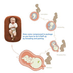 Baby Lounger for Newborns, Baby Nest & Floor Cushion, Soft Cotton, Portable Diaper Changing Pads for Boys & Girls 0-12 Months(Coffee)