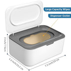 6 Pack Baby Wipes Dispenser Wipe Holder with Lids Refillable Container with Sealing Design Keeps Fresh Easy Open and Close for Bathroom Baby Nursery(Dark Gray)