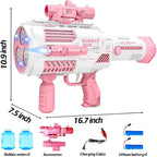 Automatic Gatling Bubble Gun,Big Size 7.5"x16.7",That Produces Thousands of Bubbles per Minute, Suitable for Children and Adults and Perfect for Summer Indoor and Outdoor Parties
