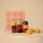 mushie Silicone Baby Food Freezer Tray with Lid | 9 Cups x 1.5oz | BPA Free Storage Container (Blush)