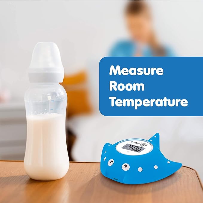 Elepho eFloat Digital Baby Thermometer for Bathtub | Accurately Monitors Water & Room Temperature + Acts as Kids Bath Toy | Waterproof Device Alerts When Too Hot or Cold (Blue)