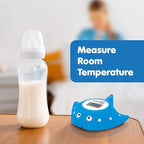 Elepho eFloat Digital Baby Thermometer for Bathtub | Accurately Monitors Water & Room Temperature + Acts as Kids Bath Toy | Waterproof Device Alerts When Too Hot or Cold (Blue)